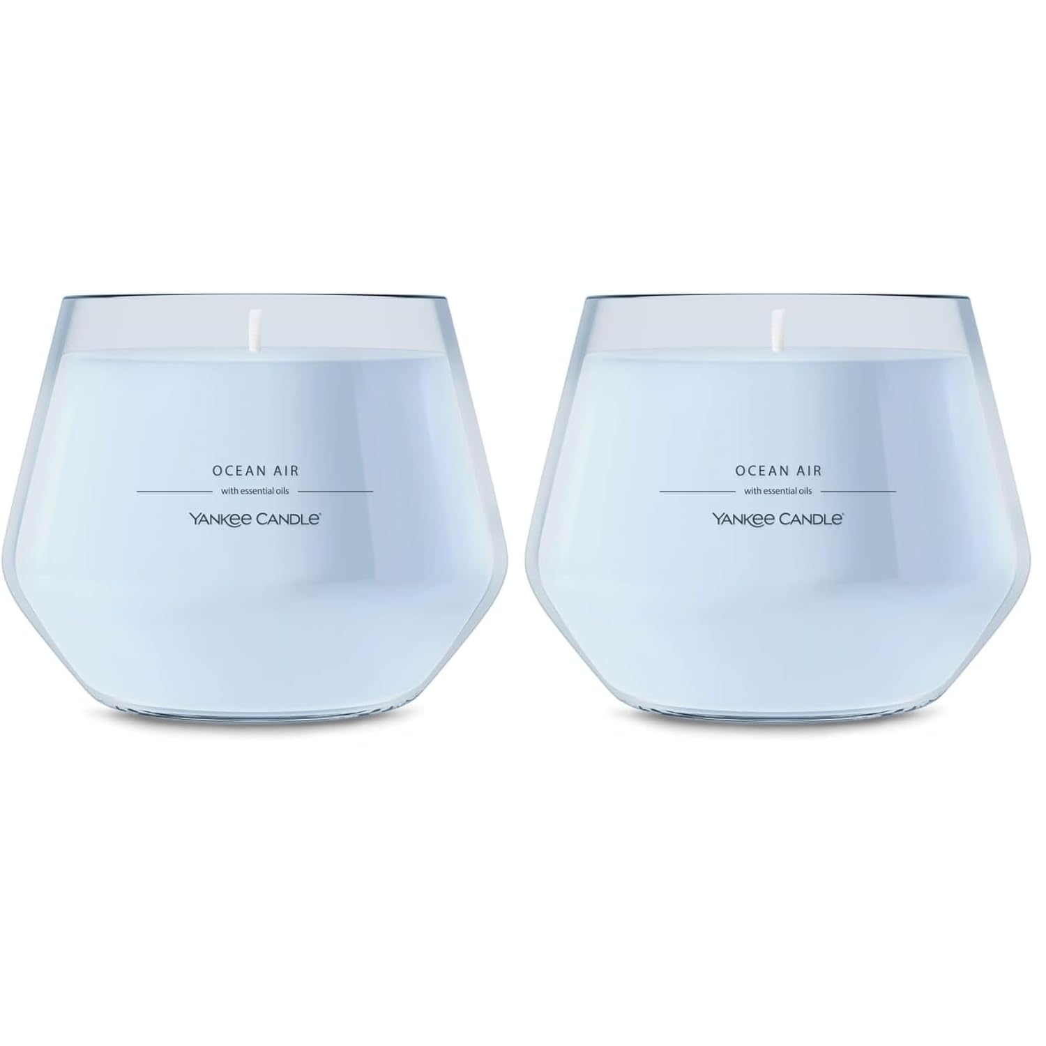 Yankee Candle Studio Medium Candle, Ocean Air, 10 oz: Long-Lasting, Essential-Oil Scented Soy Wax Blend Candle | 40-65 Hours of Burning Time (Pack of 2)