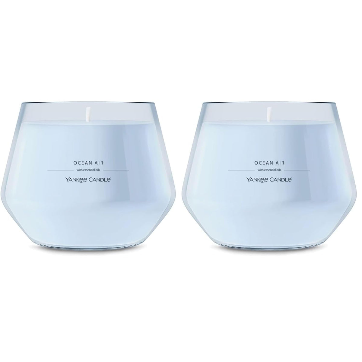 Yankee Candle Studio Medium Candle, Ocean Air, 10 oz: Long-Lasting, Essential-Oil Scented Soy Wax Blend Candle | 40-65 Hours of Burning Time (Pack of 2)