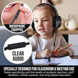 Classroom Headphones-Bulk 10-Pack, Student On Ear Comfy Swivel Earphones For L