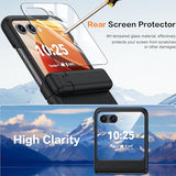 Magnetic For Motorola Razr Ultra 2025 Case [Hinge Protectionkickstand] [Built-In Front Screen Protector] [Compatible With Magsafe] Shockproof Full Body Phone Case For Moto Razr Ultra 2025