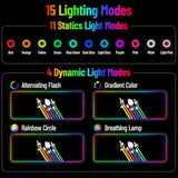 Rgb Mousepad Led Desk Mat Gaming Large Keyboard Cute Desktop Computer Laptop 14 Light Xxl Long Giant Big Cool Modern Design Unique For Men Boys Gamer Oversized Wide 30X12'' Mousepad, Space