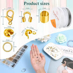 2160 Pieces Crimp Beads Kit For Jewelry Making, Knot Covers, Crimp Bead Covers, Crimp Tubes, Jump Rings And Wire Guardians With Crimping Pliers, Elastic String For Bracelets Necklaces Making