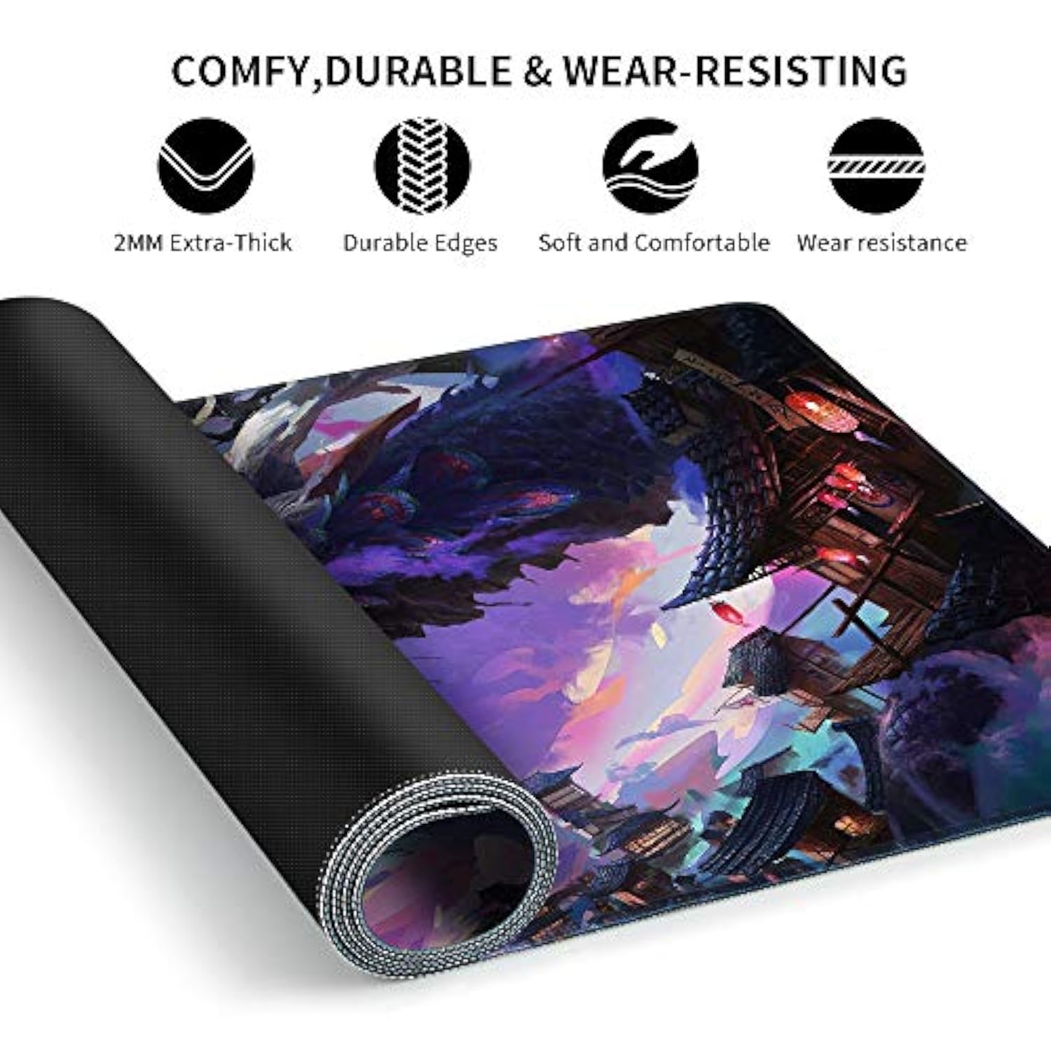Xxl Gaming Mouse Pad,Computer Laptop Keyboard Large Anime Mouse Mat(35.4X15.7 Inches),Durable Non-Slip Rubber Base And Smooth Surface Desk Pad(Us-9040 Zilong)