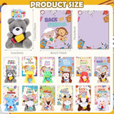 60 Pcs 30Set Back To School Gifts For Students Mini Stuffed Animals Toys With Cards First Day Of School Stuffed Keychains For Students Classroom Exchange Gifts