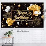 Black And Gold Birthday Party Decorations 50 Pieces Gold Black Balloon Arch Garland Kit Happy Birthday Backdrop Banner Decorations For Kids Men Women Party Supplies Decor