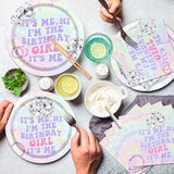 Iridescent Its Me Hi Im The Birthday Girl Its Me Tableware, 60 Pcs Music Birthday Decorations Includes Its Me Hi Im The Birthday Girl Its Me Plates And Napkins For 20 Guests Perfect For Girl