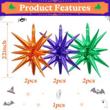 Orange Purple Green Star Balloons 22In Foil Party Decorations for Birthday Halloween Graduation