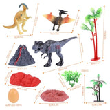 15Pcs Dinosaurs Cake Toppers, Trex Dino Eggs Volcano Tree Cake Decorations For Kids Birthday Baby Shower Jurassic Wild Animal Dinosaur Theme Party Supplies