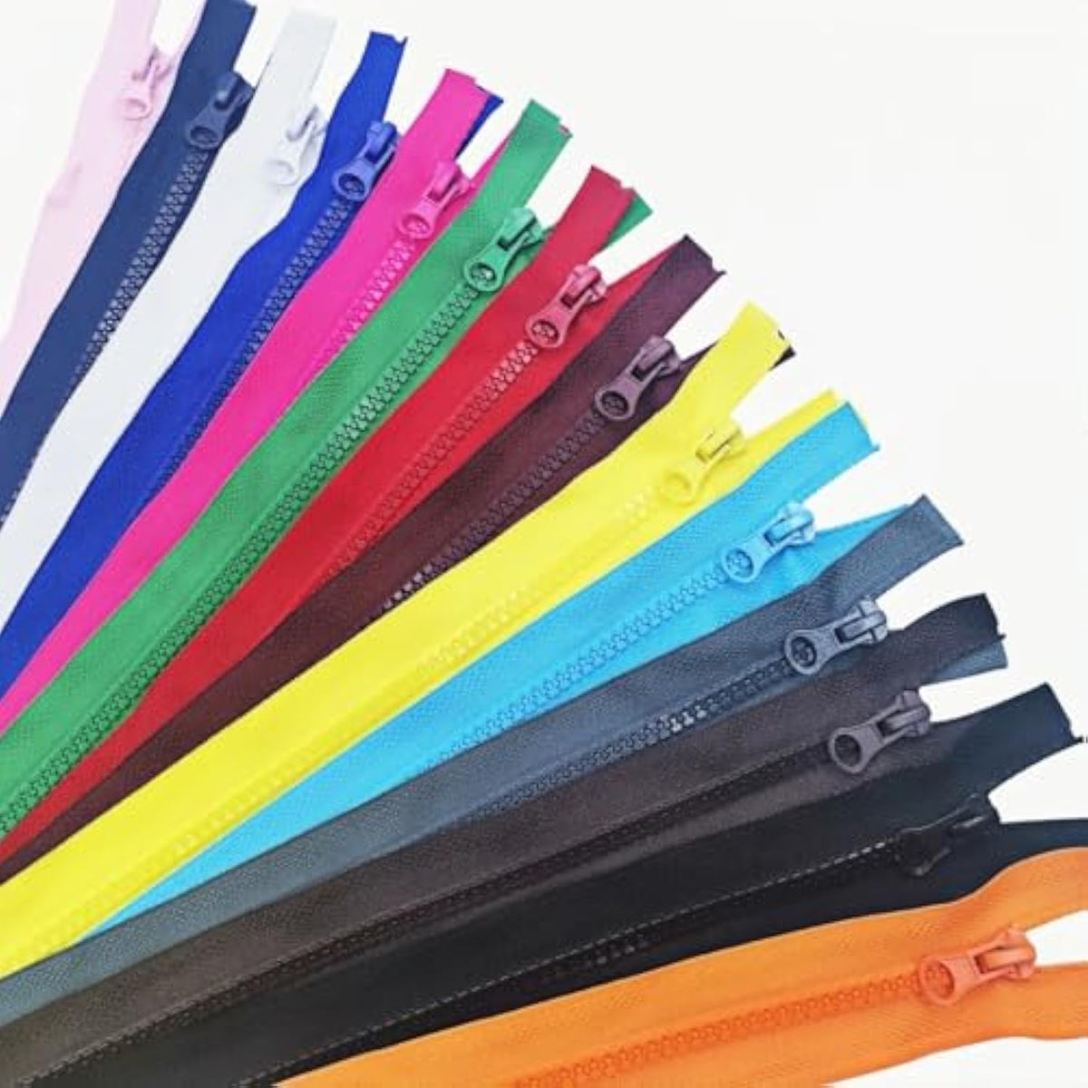Zippers Colorful Resin Zippers Set #5 Plastic Zippers With Lifting Rin