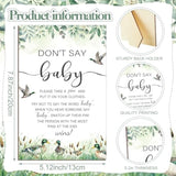 321 Pcs Baby Shower Games Supplies, 5 Sets (50 Cards Each) Activities Cards With 20 Pencils 1 Don'T Say Baby Sign 50 Clothespin(Mallard Duck)
