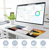 Africa Safari Giraffes And Elephants Large Gaming Mouse Pad With Non-Slip Rubber Base,Stitched Edge,Decorate Desk Mat For Laptop,Computer, Wristing Pad For Gamer,Office & Home