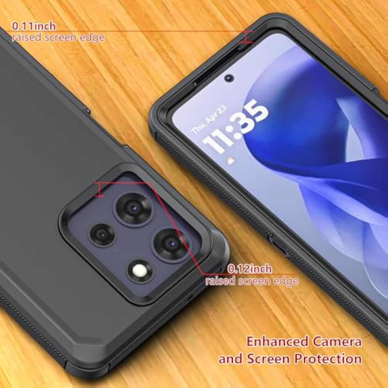 Shockproof Phone Case For Motorola Moto G Power 5G 2025/Moto G Play 2025 With Belt Clip Holster,Rugged Full-Body Protective Case Cover With Kickstand & Holster (Black)