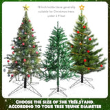 Christmas Tree Stands Metal Folding Artificial Christmas Tree Legs Replacement Holder Base For Xmas Winter Holiday New Year Decorations (Dark Green, 18 Inch)