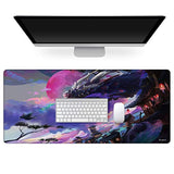 Xxl Gaming Mouse Pad,Computer Laptop Keyboard Large Anime Mouse Mat(35.4X15.7 Inches),Durable Non-Slip Rubber Base And Smooth Surface Desk Pad(Us-9040 Zilong)