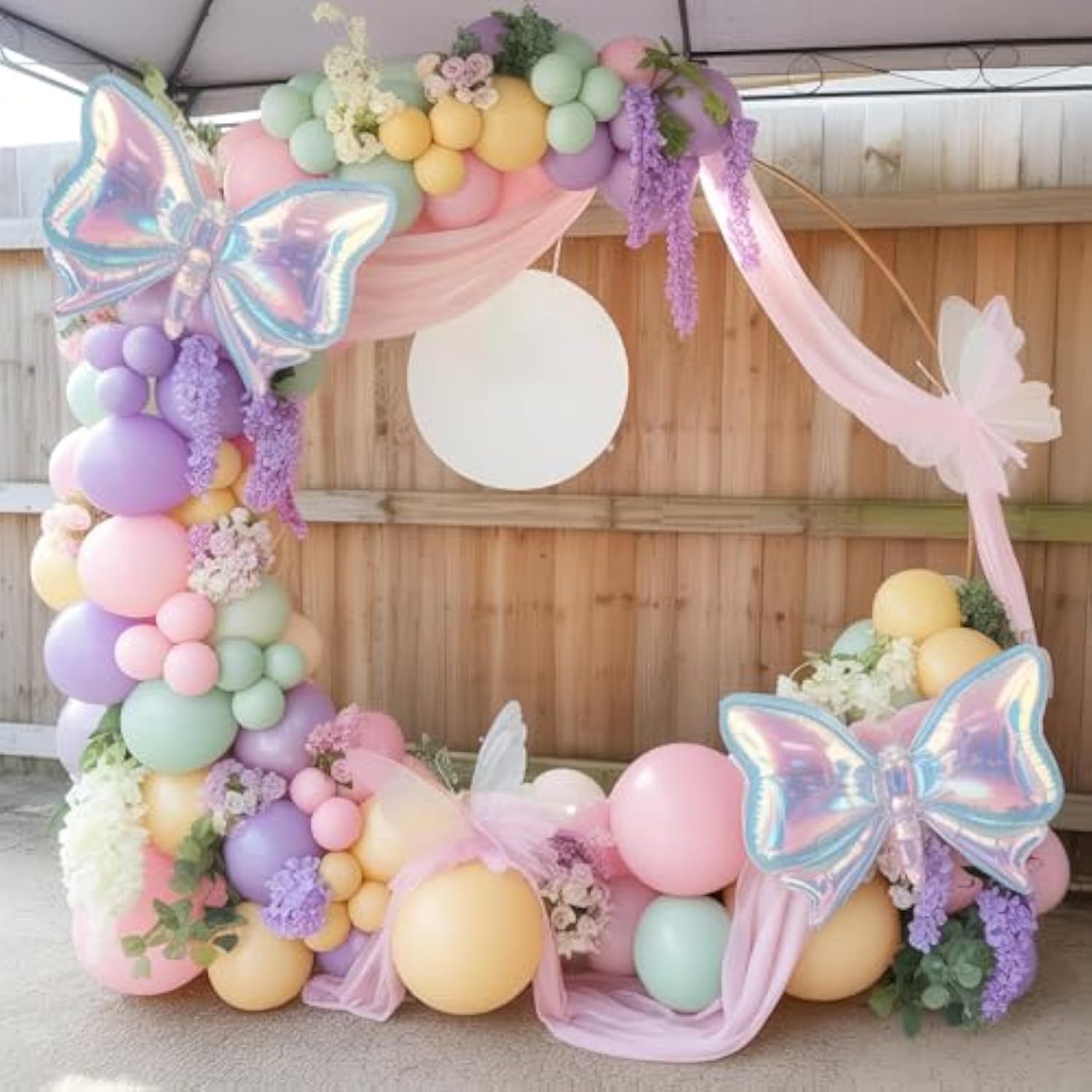 Dusty Green Purple Pink Balloon Arch Kit, Fairy Wildflower Balloons Pastel Pink Lavender Green Balloons For Girls First Fairtale Birthday Bridal Baby Shower Wedding Spring Garden Tea Party Decorations