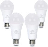 3 Way LED Light Bulbs 4 Pack A19 E26 50 100 150W Equivalent 3000K Soft White