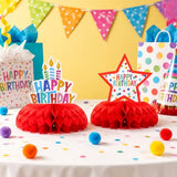 9pcs Happy Birthday Table Decor Honeycomb Centerpieces for Birthday Party