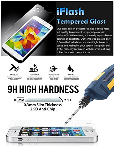 [5 Pack Promotion] Tempered Glass Screen Protector For Apple iPod Nano 7th & 8th Generation Crystal Clear / 2.5D Rounded Edges / 9H Hardness/Scratch