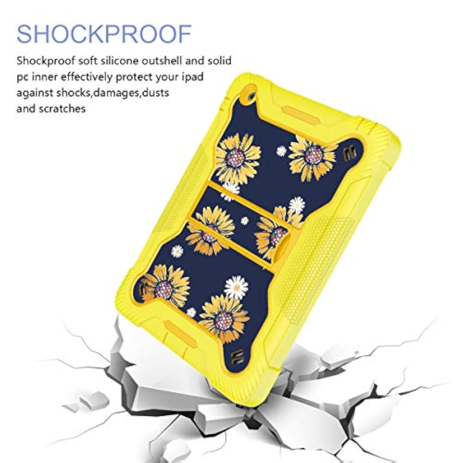 Ipad 4Th Generation Case,Ipad 2 Case, Ipad 3/4 Case Floral Sunflower Kickstand