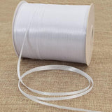1/8 Inch X 870 Yards White Thin Solid Satin Ribbon Giant Spool Double