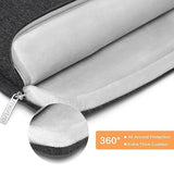 MOSISO 360 Protective Laptop Sleeve Bag Compatible with MacBook Air/Pro, 13-13.3 inch Notebook, Compatible with MacBook Pro 14 inch M4 M3 M2 M1 2025-2021, Vertical Bag with Bevel Corner & Belt, Black