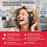 Wave-54 Wireless Over-Ear Bluetooth Headphones, Hi-Res Audio, Deep Bass, Noise Cancelling, Bluetooth 5.3, Foldable Headset with Mic, 12H Playtime,