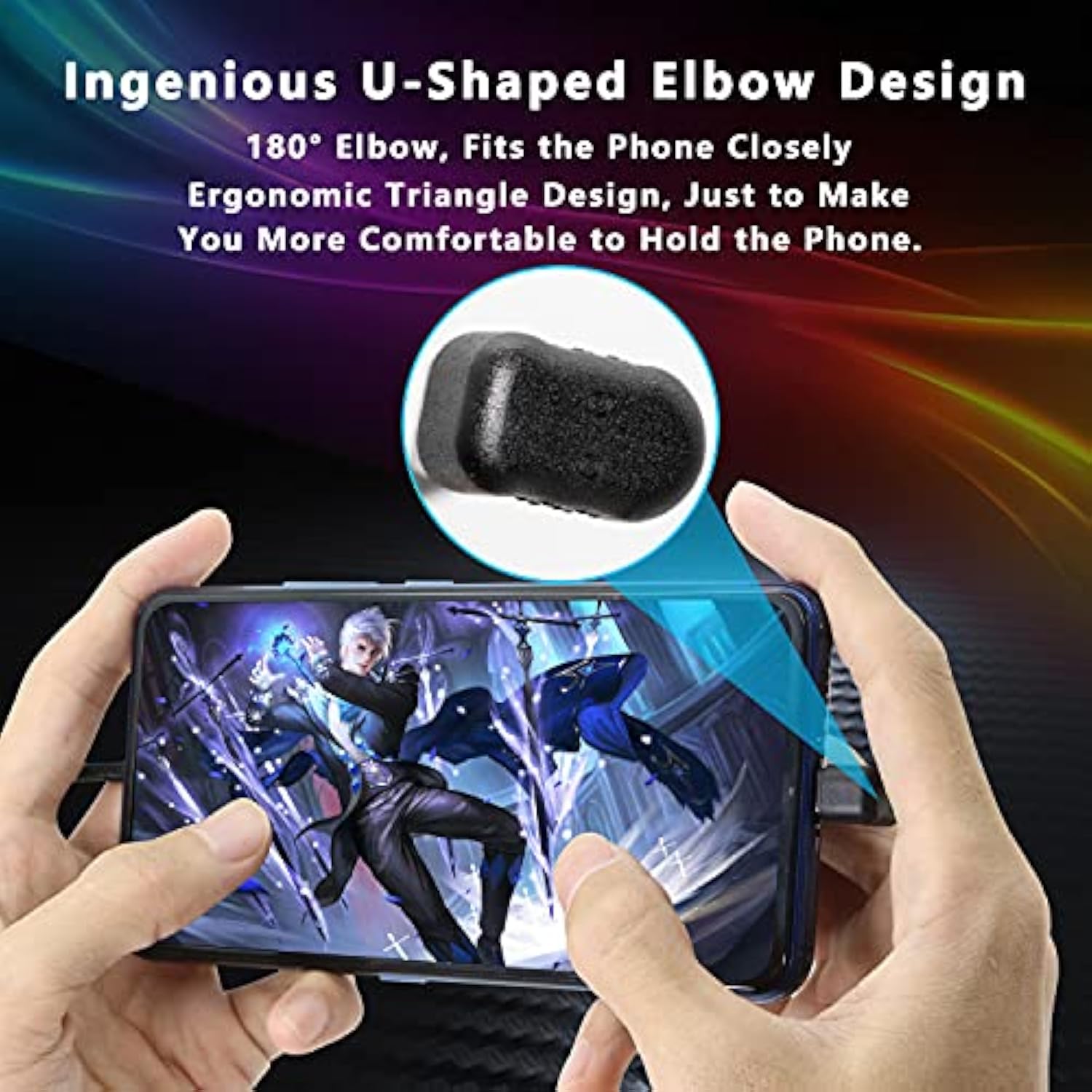 Usb Type C Cable U Shape,180 Degree Angle Usb C Nylon Braided Fast Data Sync C
