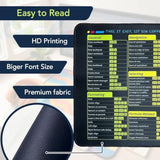 Excel Shortcuts Mousepad, Large Excel Cheat Sheet Desk Mat With Stitched Edge Non-Slip Excel Mouse Pad For Office And Work From Home (Colorful)