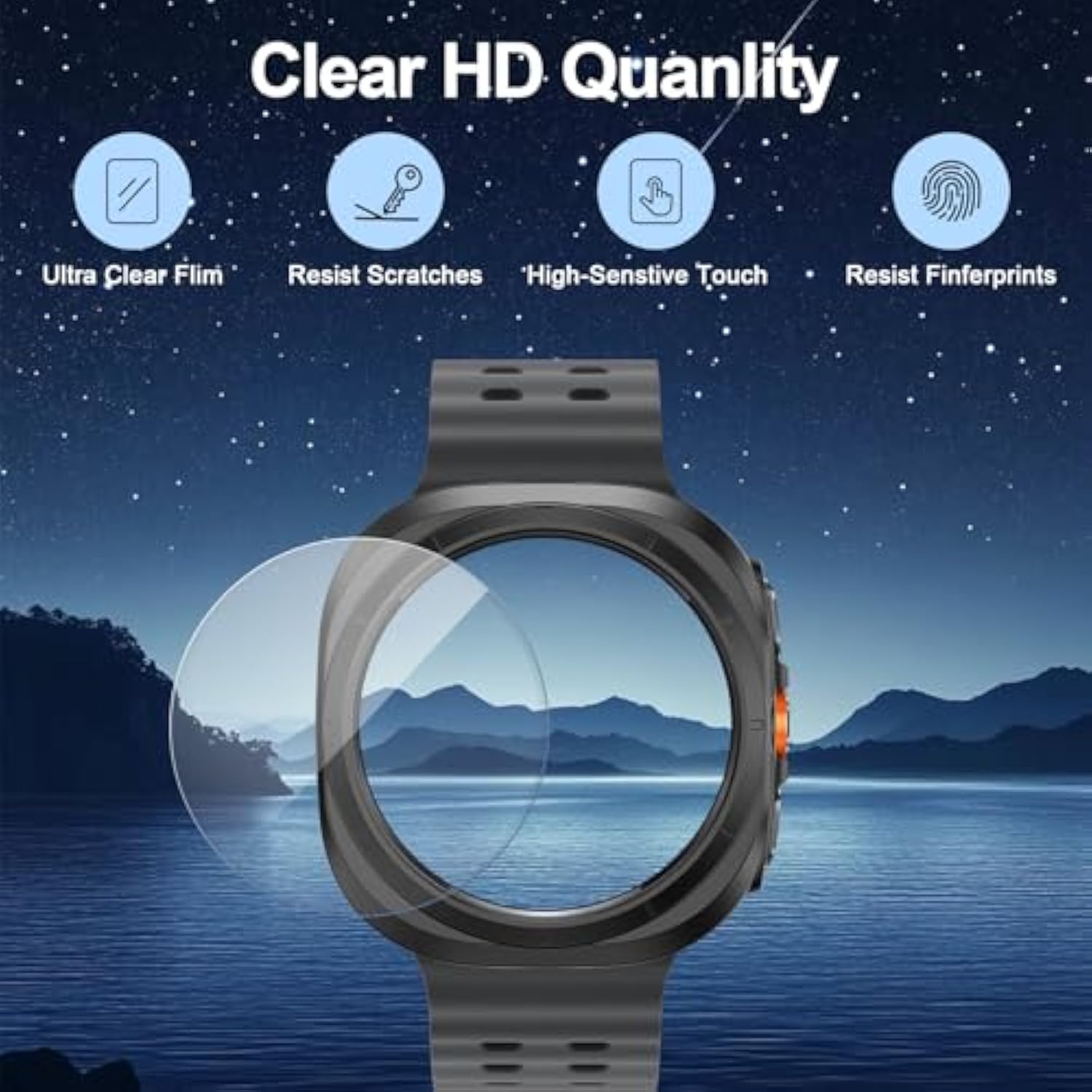 5-Pack Case With Screen Protector For Samsung Galaxy Watch Ultra 47Mm (2024)/Ultra 2 47Mm 2025