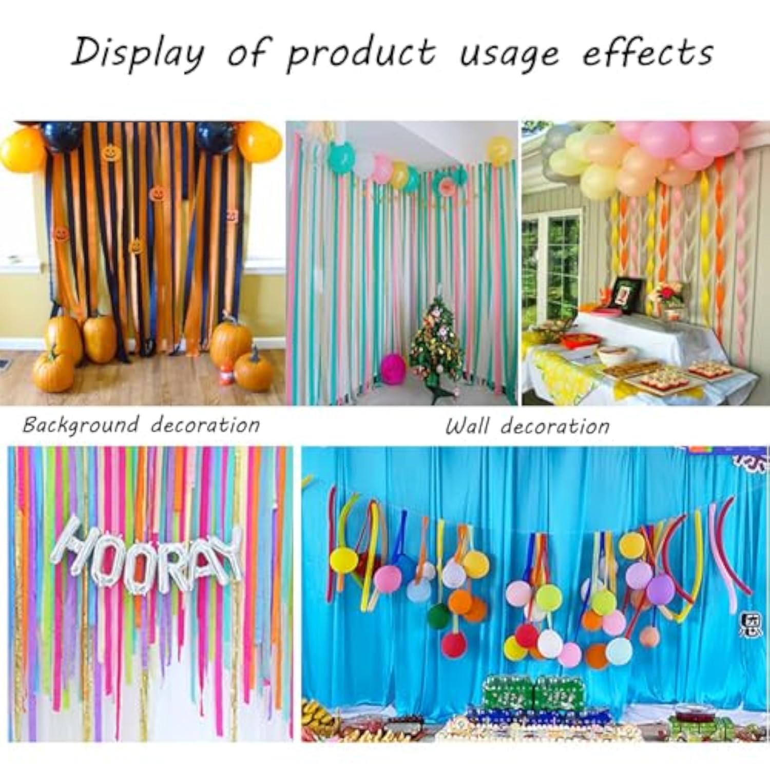 Pink Crepe Paper Streamers - 6 Rolls Party Streamers For Bachelorette Baby Shower Girl Birthday Party Decorations