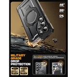 SUPCASE for Samsung Galaxy S25 Ultra Case with Stand (Unicorn Beetle Grip), [S Pen Friendly] [Compatible with MagSafe] [Military-Grade Protection] Magnetic Phone Case for S25 Ultra 6.9 Inch, Black