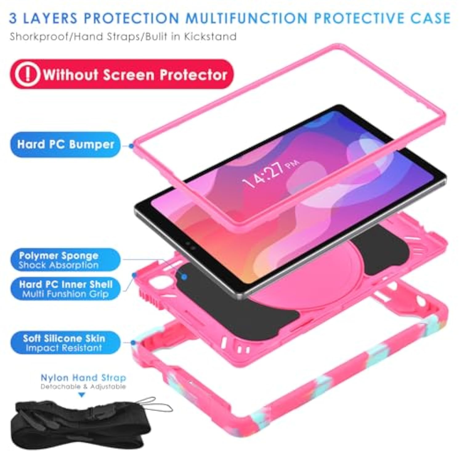 Case For Samsung Tab A7 Lite 8.7 Inch 2021 Release Sm-T220/T225/T227U, Shockpr