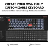 V6 Wired Custom Mechanical Keyboard, Full-Size Qmk/Via Programmable Macro With Hot-Swappable K Pro Brown Switch Compatible With Mac Windows Linux (Frosted Black-Translucent)