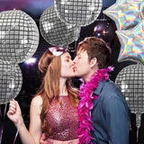 8pc 22in Silver Disco Ball Star Balloons Party Decorations Birthday Wedding