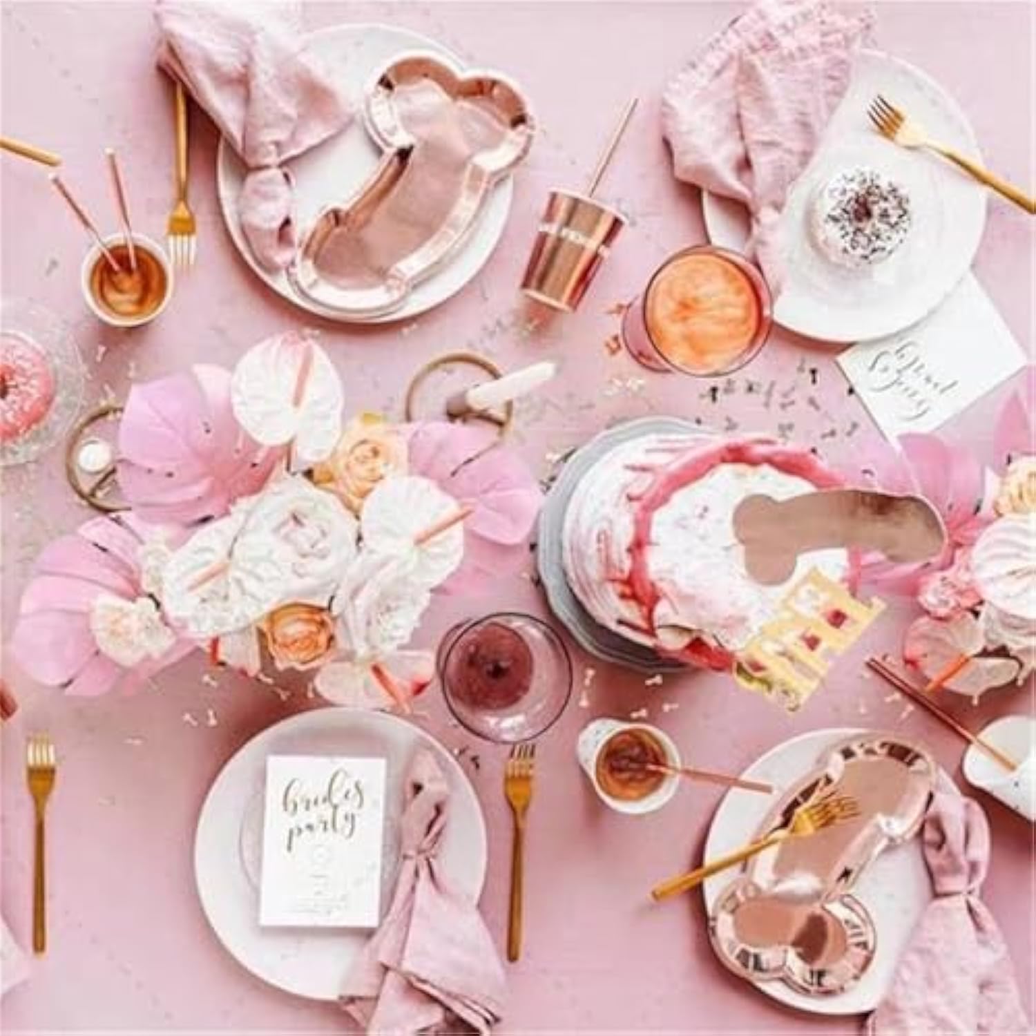 20 Pcs Disposable Party Pates Funny Paper Plates Set Glitter Bachelorette Party Favors Decorations Bridal Showers Bride To Be Supplies Rose Gold Bachelorette Party Decoration Supplies