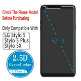 [2-Pack] Designed For LG Stylo 5, Stylo 5 Plus and Stylo 5X Tempered Glass Screen Protector, Easy to Install, Bubble Free