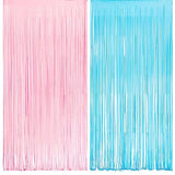 Pink and Blue Party Photo Backdrop - 3.2ft X 8.2ft - 2 Packs