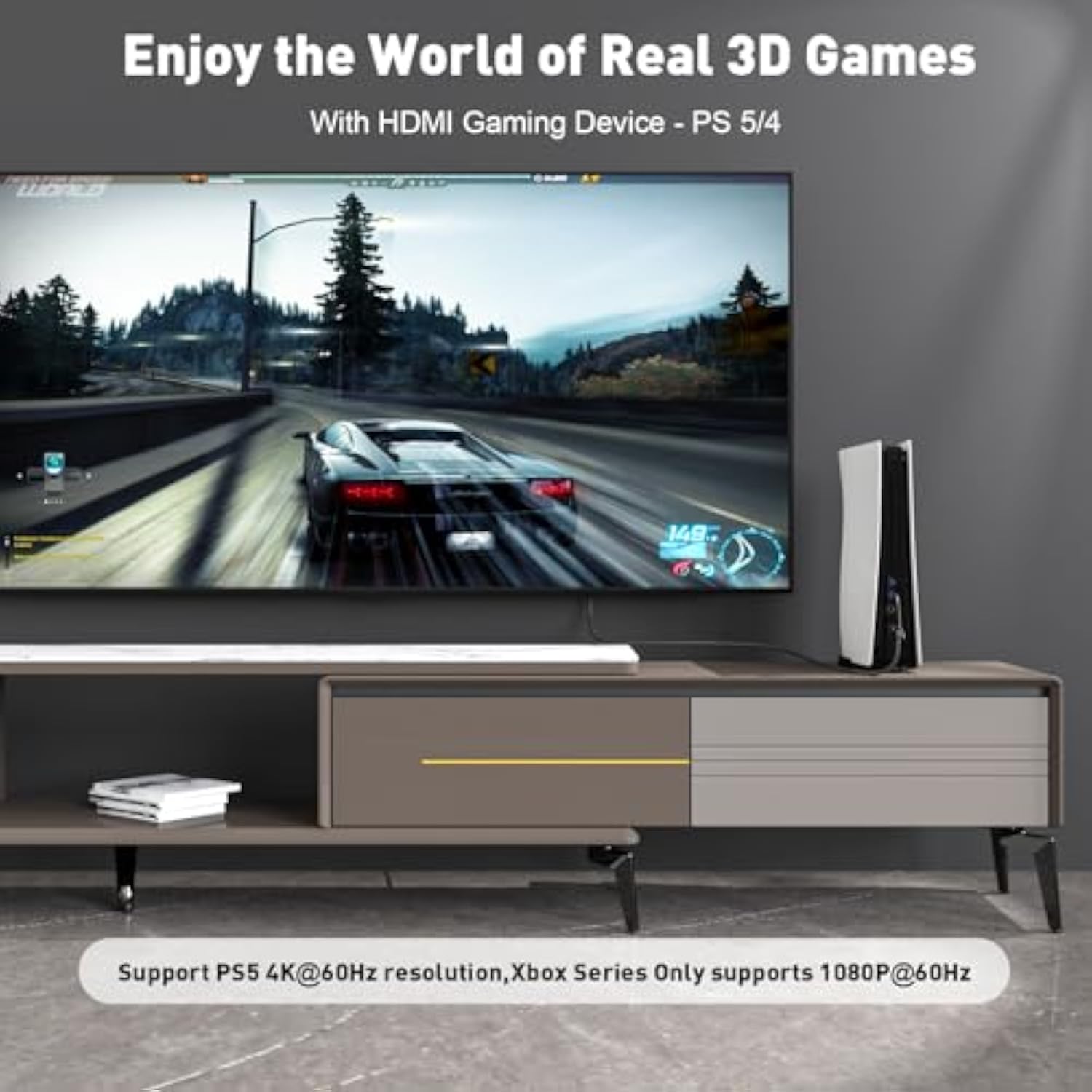 Active Hdmi To Displayport Cable (4K 60Hz,1080P 120Hz) Uni-Directional Hdmi 2.