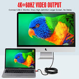 USB C to C Cable 100W [10ft], USB 3.1 C (Gen 2) Cable [Angled] with E-Marker, up to 100W PD Charging, 10Gbps Data, 4K Video, Compatible with USB C