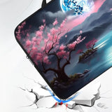 13-15 Inch Laptop Sleeve Compatible With Macbook Air 13-15 Inch, Slim Lightweight Shockproof Foam Soft Inner Lining Laptop Case Cute Travel Laptop Sleeve For Dell/Hp, Sakura Moon