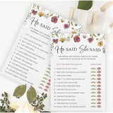 Bridal Shower Game Set – 4 Fun Games And Activities For 30 Guests, Includes Bingo, Emoji Guessing, And Bride & Groom Trivia, Love In Bloom Wildflower Design