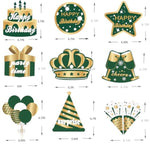 9Pcs Green Gold Birthday Decorations Honeycomb Centerpieces For Women Men Green Gold Happy Birthday Table Centerpieces Party Supplies 16Th 21St 30Th 40Th 50Th Birthday Table Topper Decor
