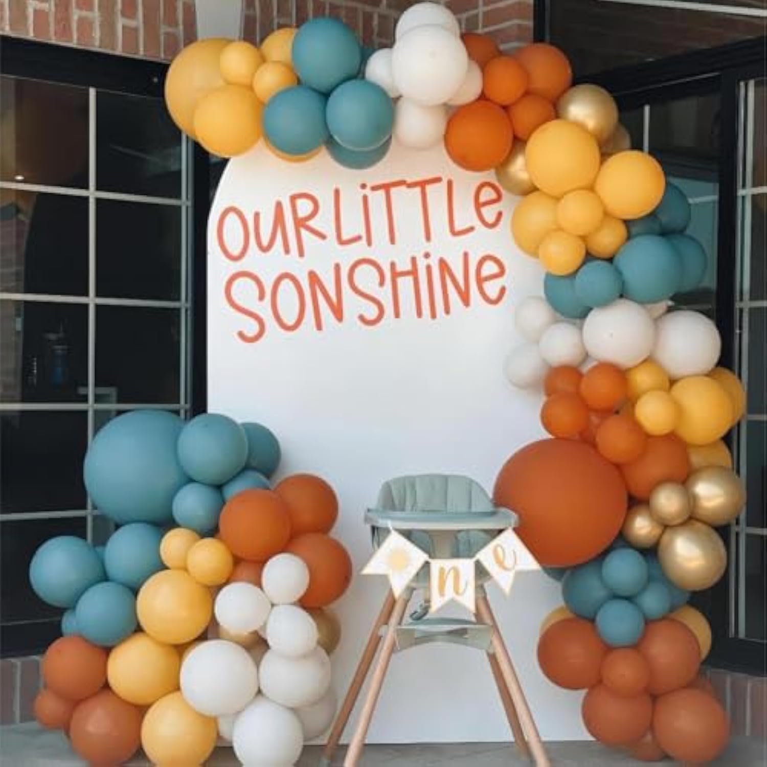 Sun Balloon Arch Kit: Yellow, Blue, Sand - Baby Shower Decor