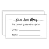 Guess How Many Game Cards – 50 Pack Candy Jar Guessing Cards For Baby Shower Games Prizes, Bridal Shower Party Games (Minimalist) 3.5" X 2"