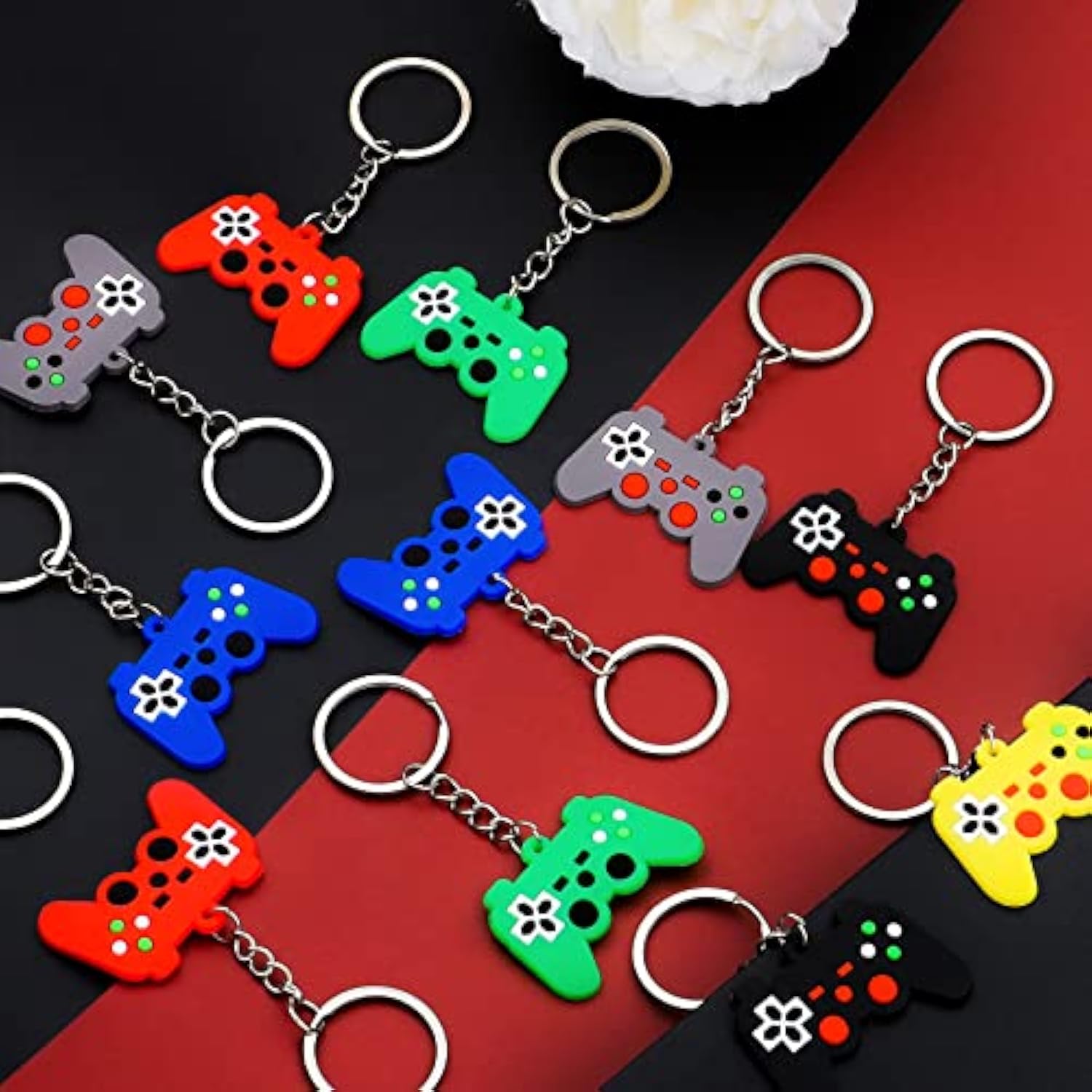 30Pcs Video Game Party Favors Keychains Game Controller Keychains For Boys Girls Video Game Birthday Party Goodie Bag Fillers