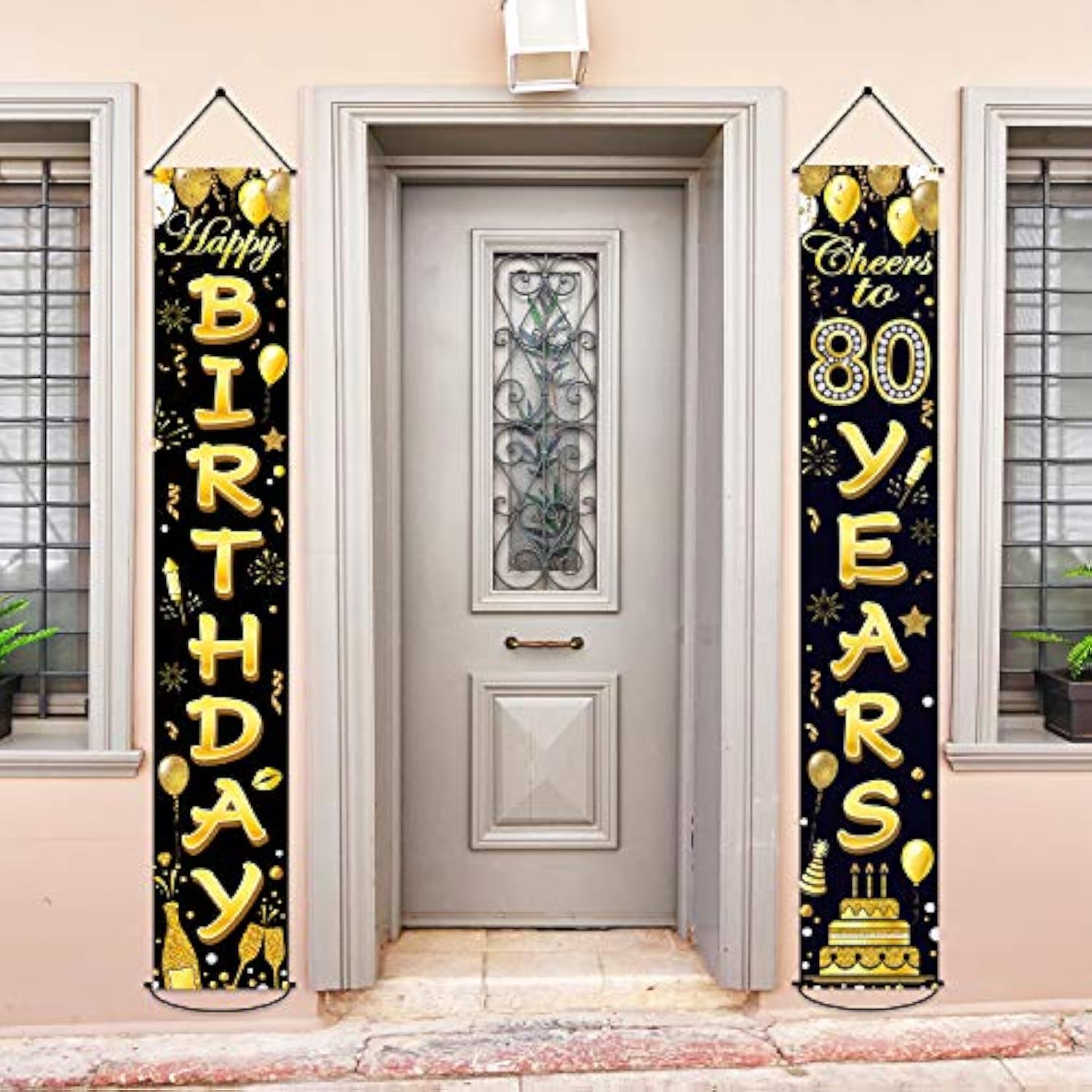 80Th Birthday Party Banner Decorations Cheers To 80 Years Banner 80Th