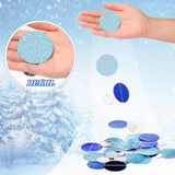 5 Pieces Round Dots Garland Hanging Party Decor Each Length 13.1Ft Glitter Paper Dot Streamers For Birthday Wedding Baby Shower Classroom Halloween Christmas (Silver,Blue)