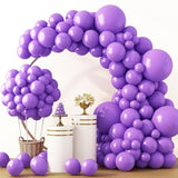 129Pcs Purple Balloons Different Sizes 18 12 10 5 Inch For Garland Arc