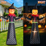 Halloween Inflatable 9FT Giant Pumpkin Witch Outdoor Decorations