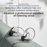 KZ ZS10 Pro Wired Earbuds in Ear Monitor Headphone KZ IEMs for Gaming in-Ear Earphone 4BA+1DD Drivers Metal Earphones with Stainless Steel Faceplate,